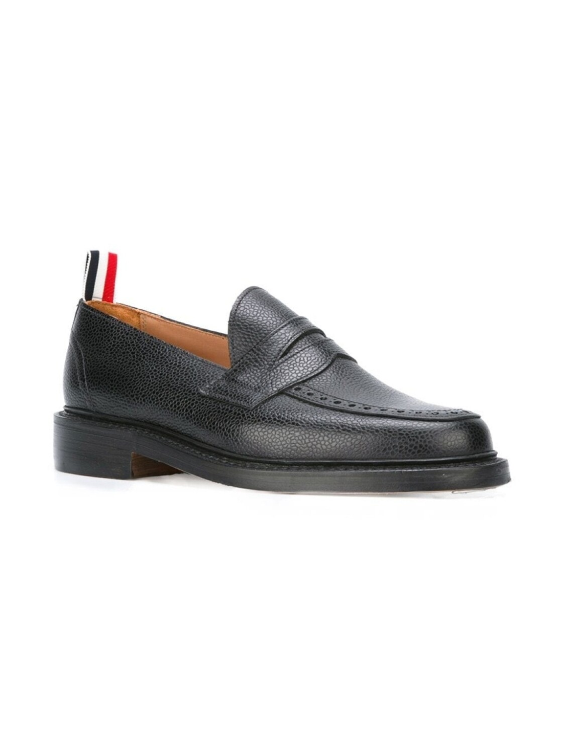 Thom Browne лоферы с контрастной петлей для подтягивания, черный — фото 3