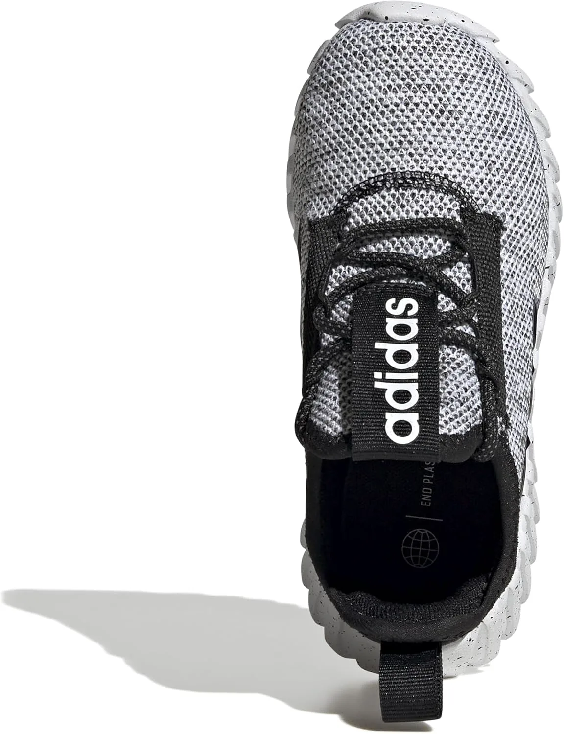 Кроссовки Adidas Kids Boys Kaptir 3.0 на шнуровке для мальчиков, повседневные - черные, белый/черный — фото 4