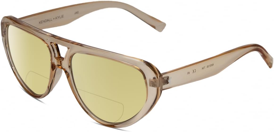 

Солнцезащитные очки для чтения Calabria K+K JAE Oval Polarized BiFocal Reading Sunglasses Golden Wheat Beige Crystal Women Trendy Sunnies Sun Glass Readers, Golden Wheat Beige Crystal/Yellow Lens
