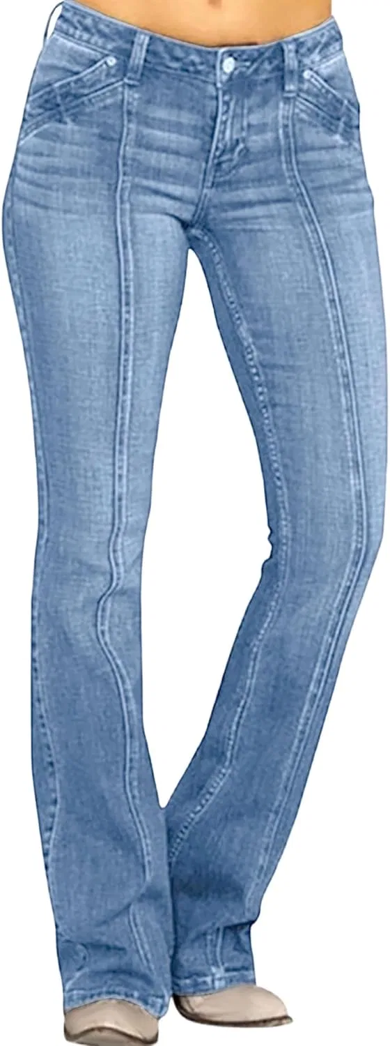 Джинсы клеш, Wide Leg Denim, Light Blue