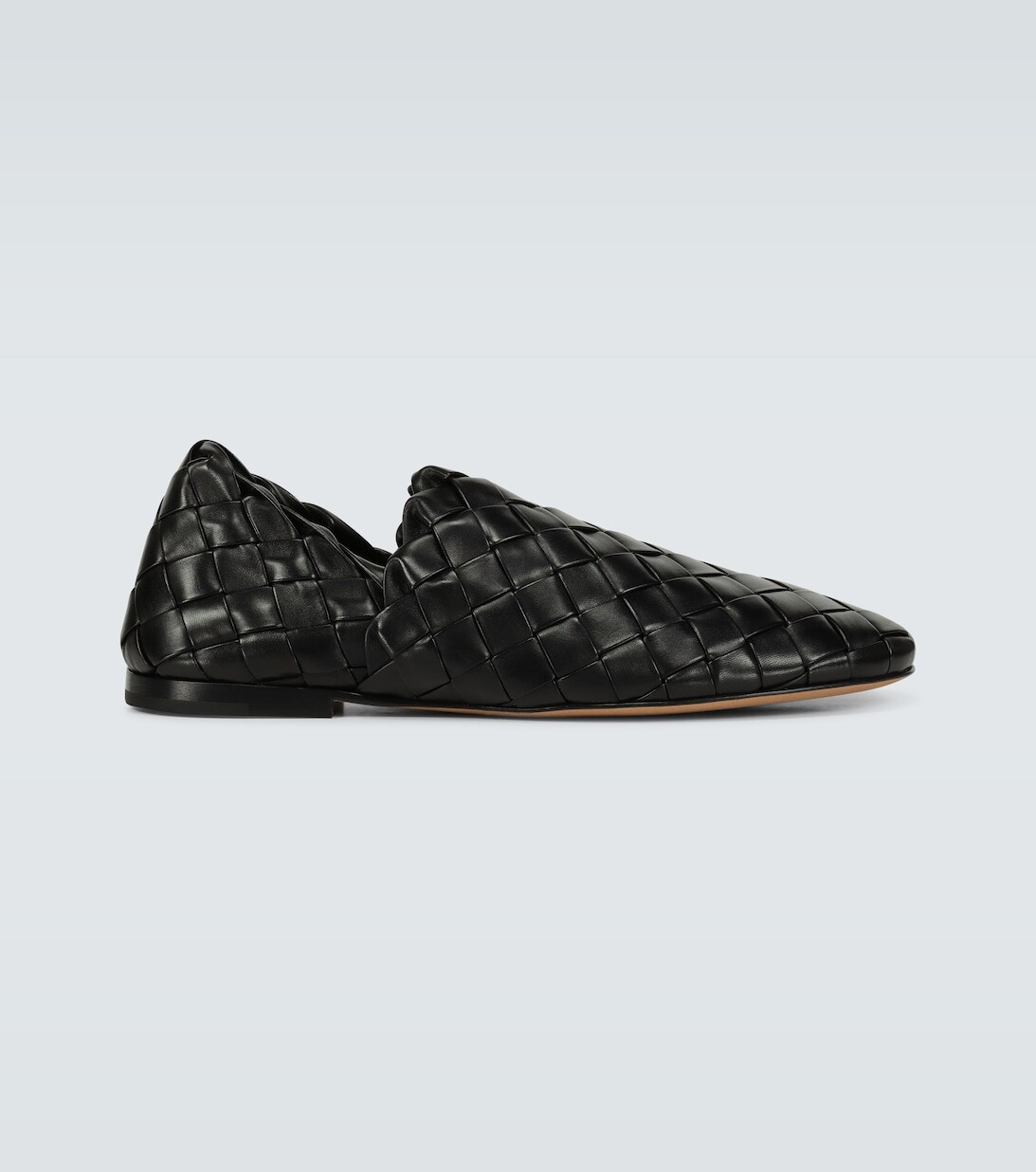 

Кожаные лоферы Intreccio Slipper Bottega Veneta, черный