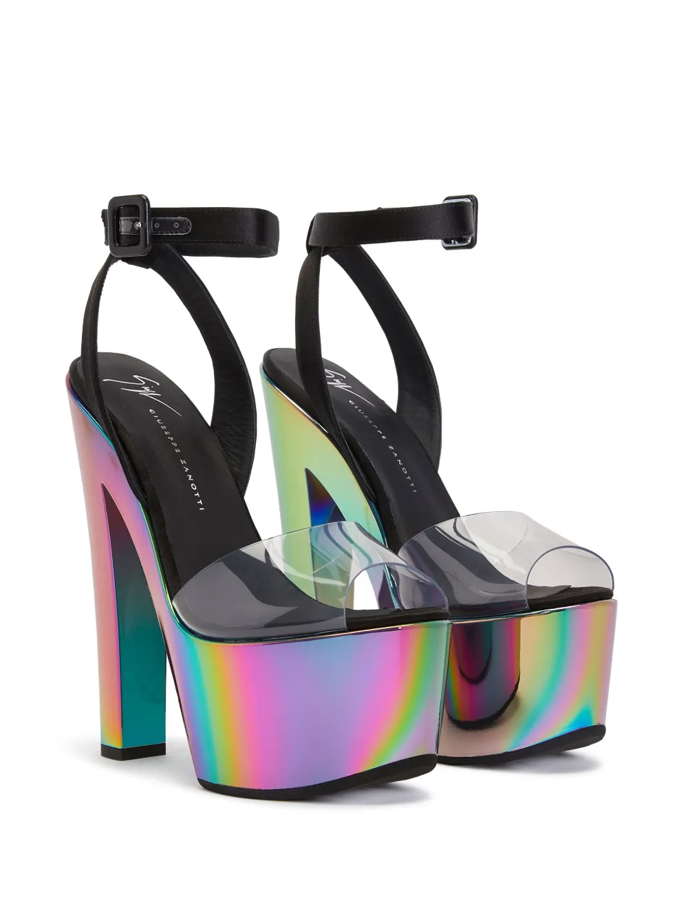 Босоножки Tarifa Plexi 150 на платформе Giuseppe Zanotti, черный — фото 2