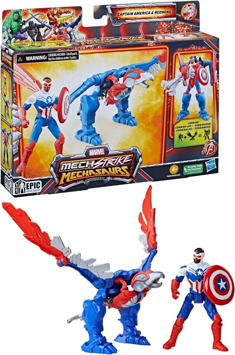 

Фигурка Hasbro Mech Strike Mechasaurus Капитан Америка