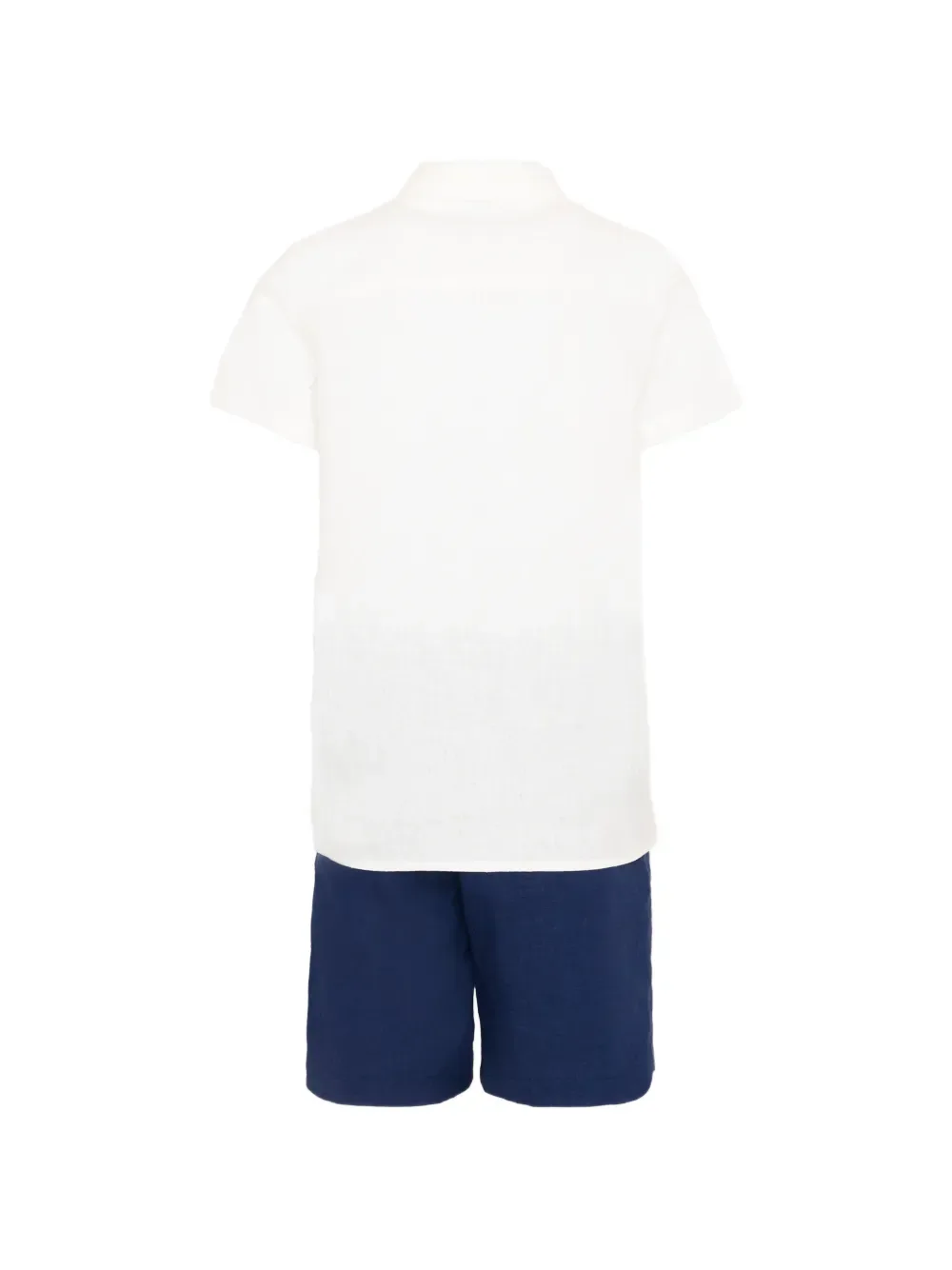 Комплект из рубашки и шорт с вышитым логотипом TRUSSARDI JUNIOR, белый — фото 2
