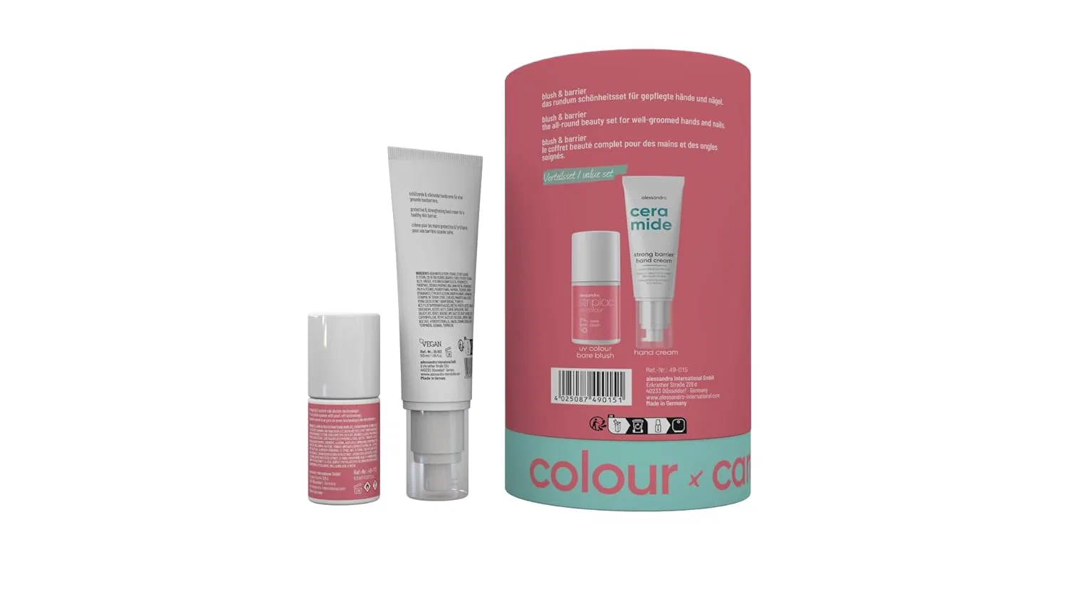Набор для ухода за ногтями alessandro Striplac UV Colour & Care Set, Blush & Barrier Alessandro — фото 2