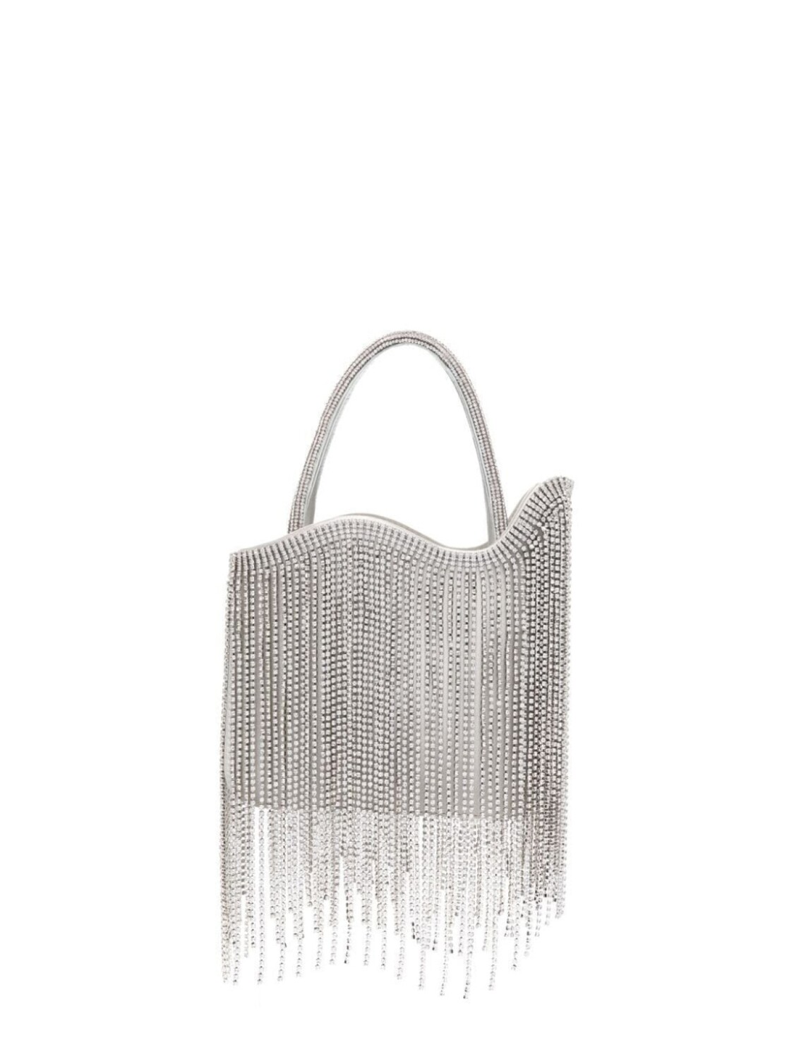 

Le Silla мини-сумка Ivy с бахромой из кристаллов, серый