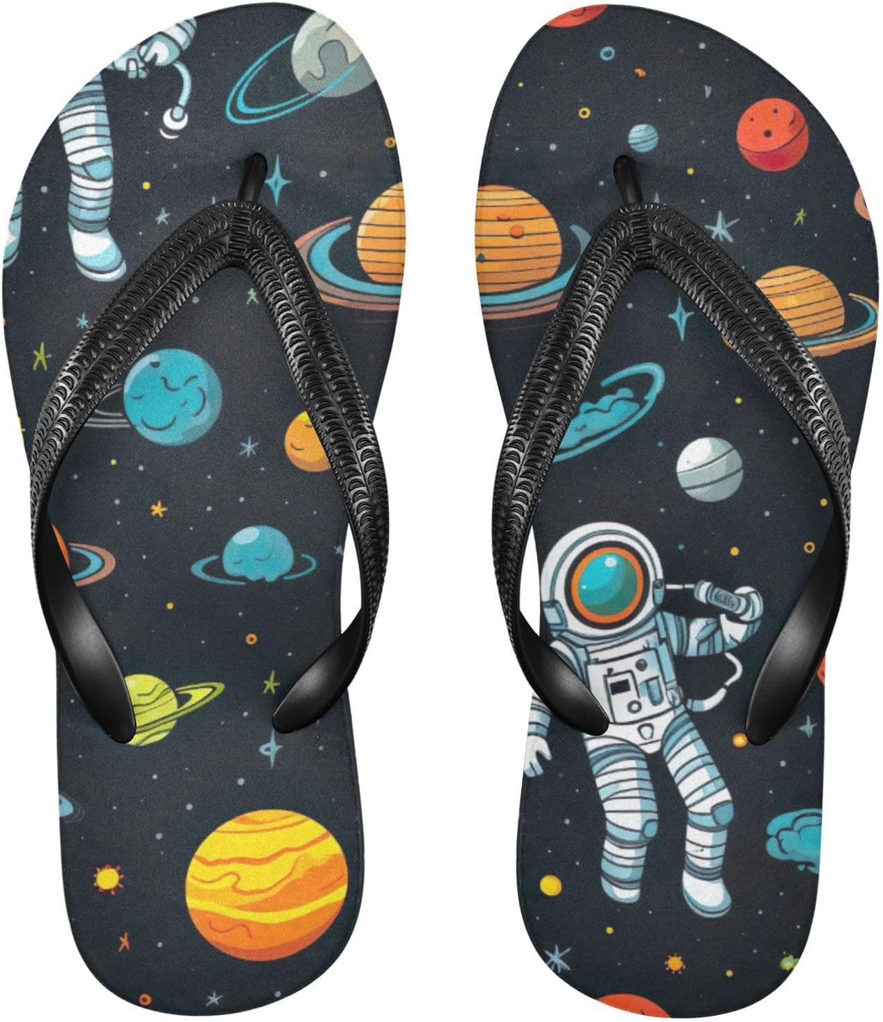 

Пляжные летние сандалии Space Planet Astronaut для женщин и мужчин, шлепанцы для душа Kfbe