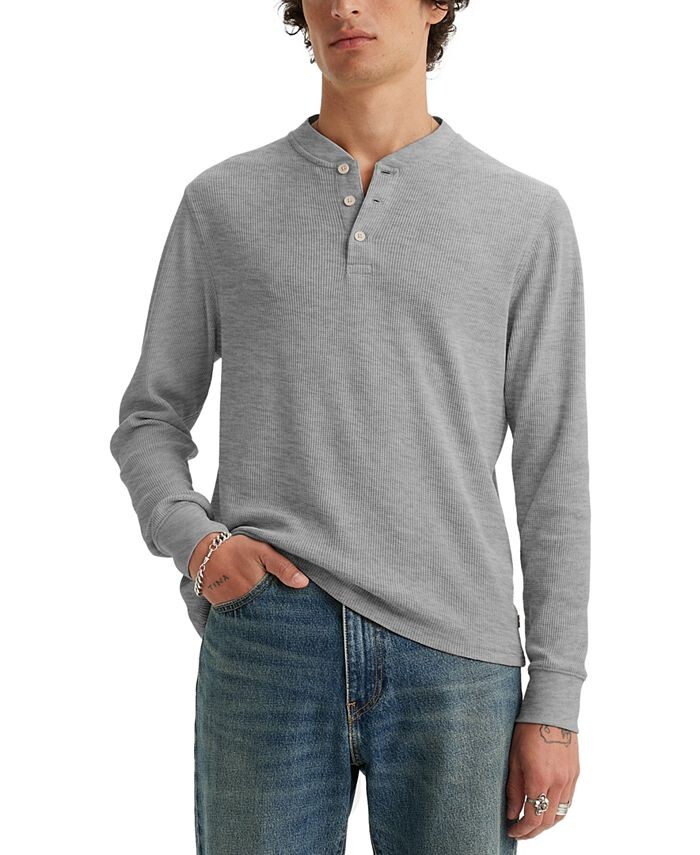 

Мужская термо-рубашка на пуговицах Levis с длинными рукавами Levi's, цвет Mid Tone Grey Heather