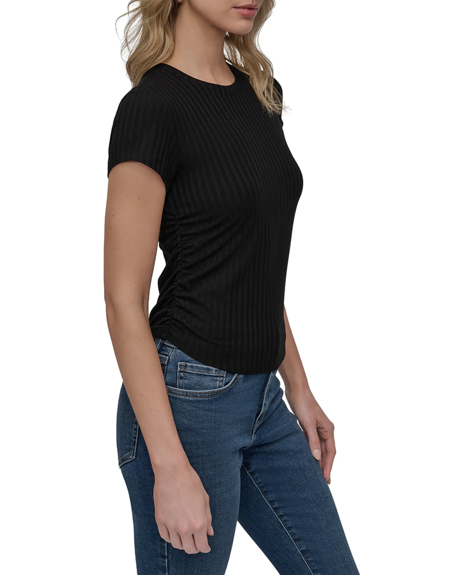 

Женская футболка с коротким рукавом и круглым вырезом Dkny Jeans, черный
