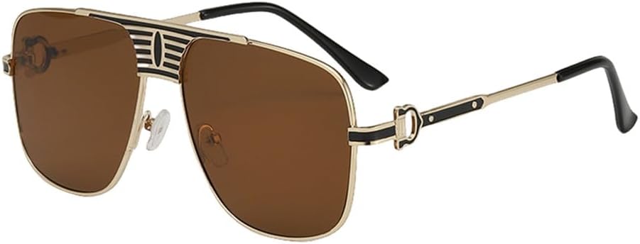 

Солнцезащитные очки в металлической оправе для мужчин и женщин, большие солнцезащитные очки для езды на велосипеде и вождения, защита от УФ-излучения UV400 LANGSER, C3