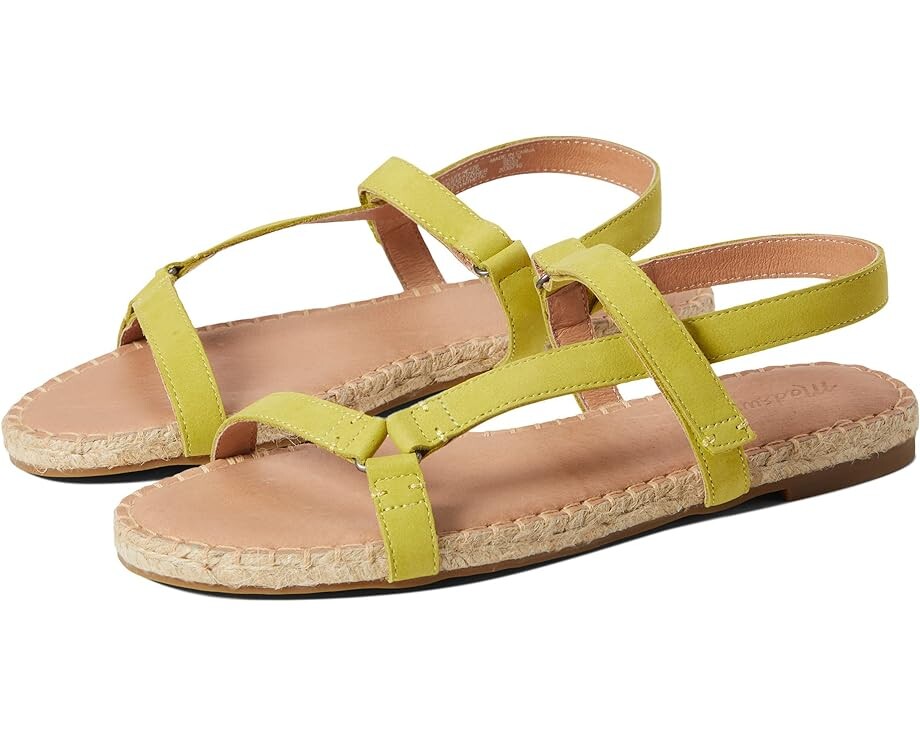 

Сандалии Madewell The Hallie Espadrille Sandal in Nubuck Leather, цвет Gilded Chartreuse
