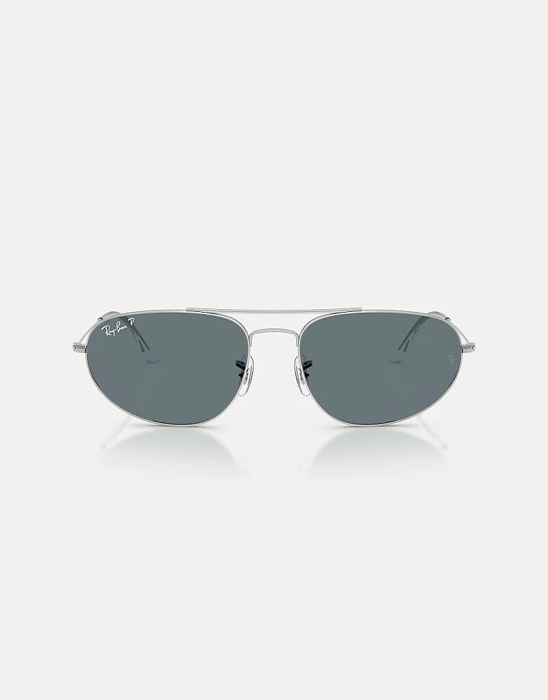 

Солнцезащитные очки Ray-Ban Irregular с поляризованными линзами синего цвета в серебристом цвете