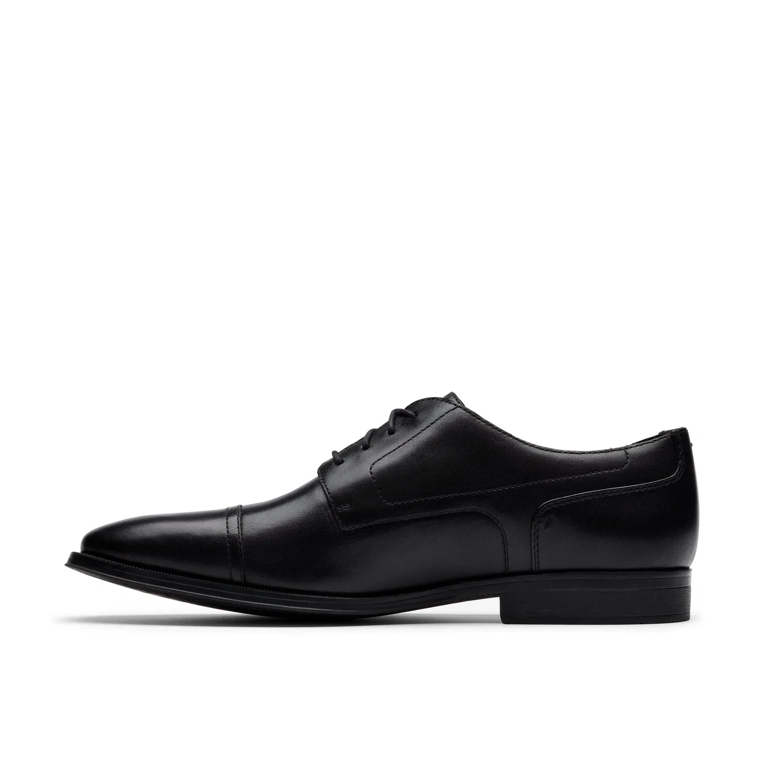 Туфли оксфорд кожаные с мыском Clarks, черный — фото 2