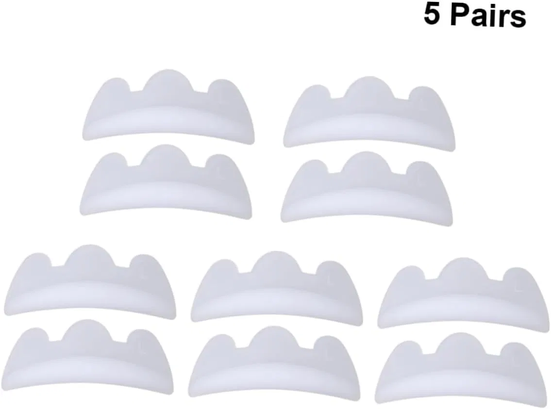 Набор подушечек для бигуди ресниц Silicone Eyelash Curler Pads minkissy, 5 пар, белый — фото 4