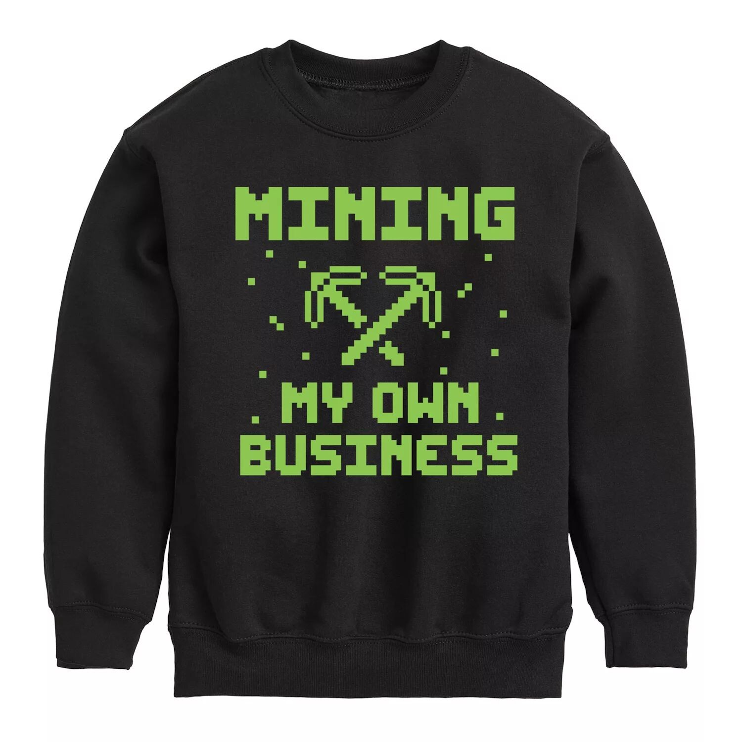 

Толстовка с рисунком Minecraft Mining My Own Business для мальчиков 8–20 лет Minecraft, черный