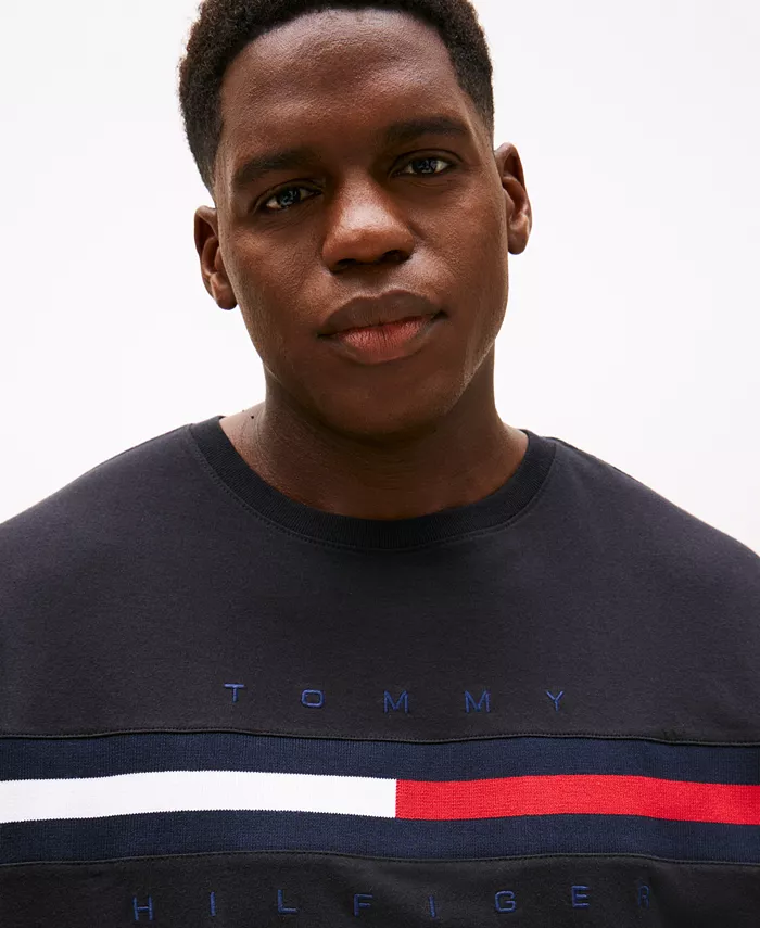 Мужская футболка с коротким рукавом Big & Tall Tino Logo Tommy Hilfiger, черный — фото 3