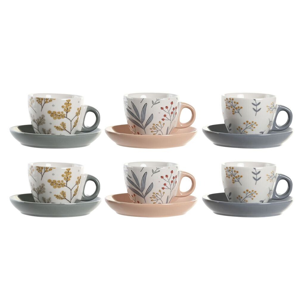 

Набор чашек и тарелок DKD Home Decor Porcelain Colorful 90 мл