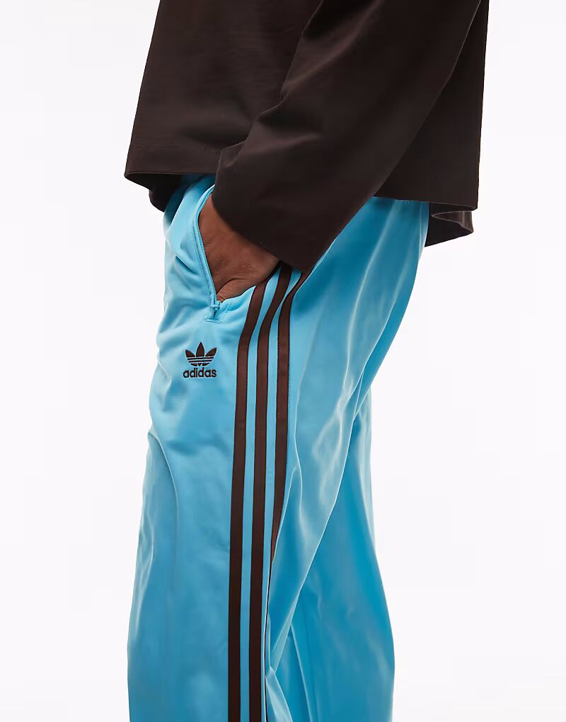 Спортивные брюки Adidas Originals Firebird синего и коричневого цветов — фото 3