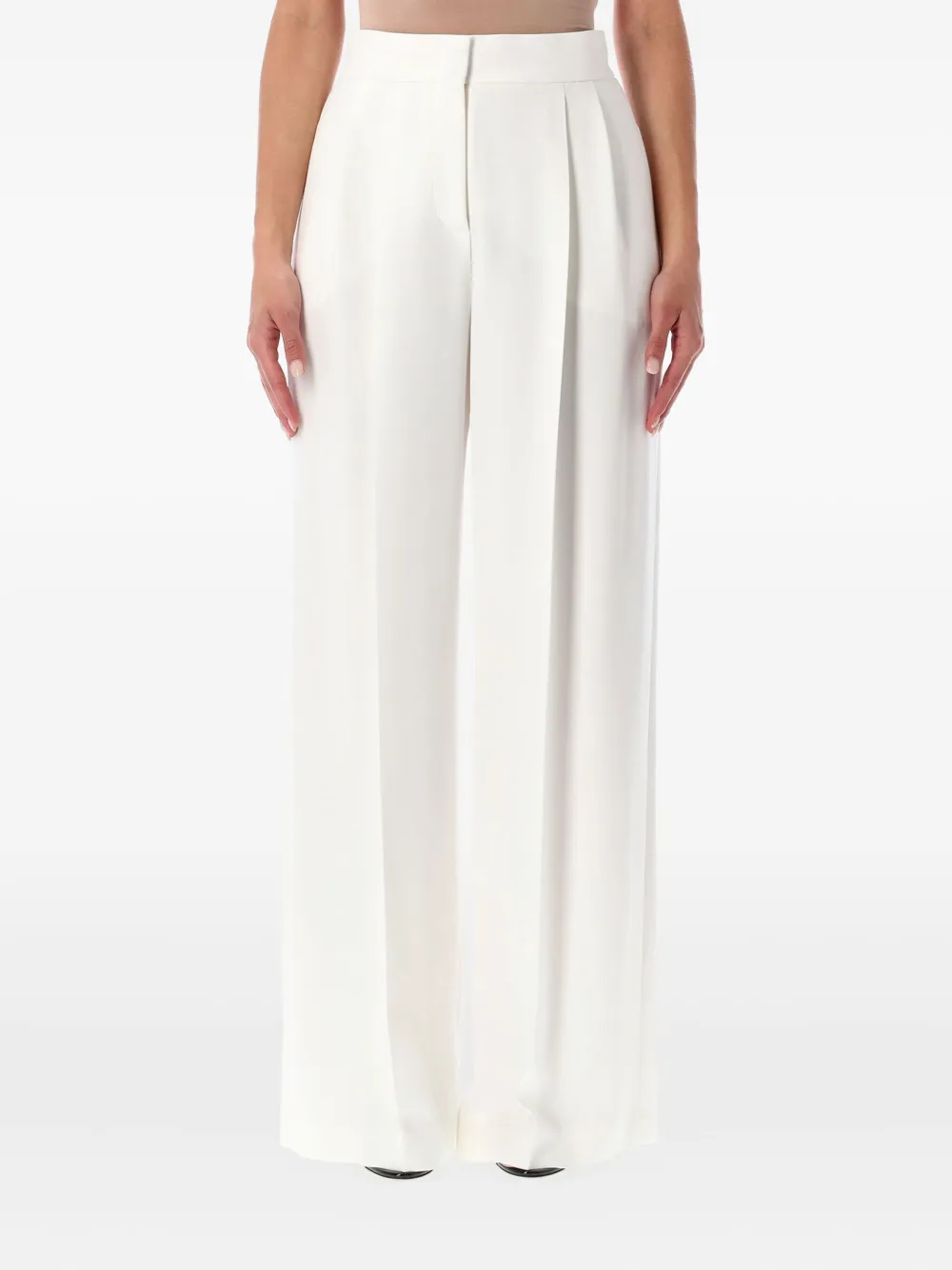 

Широкие брюки со складками Alberta Ferretti, белый