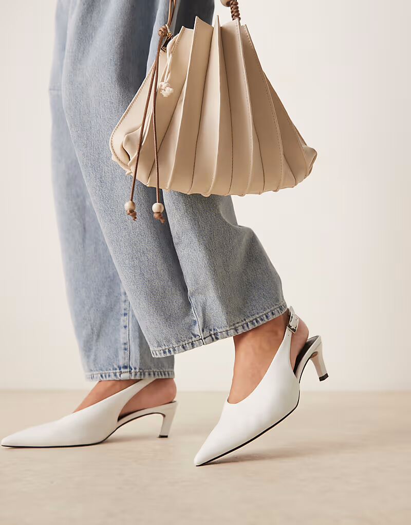 Туфли ASOS DESIGN Suki на каблуке-рюмочке белого цвета — фото 4