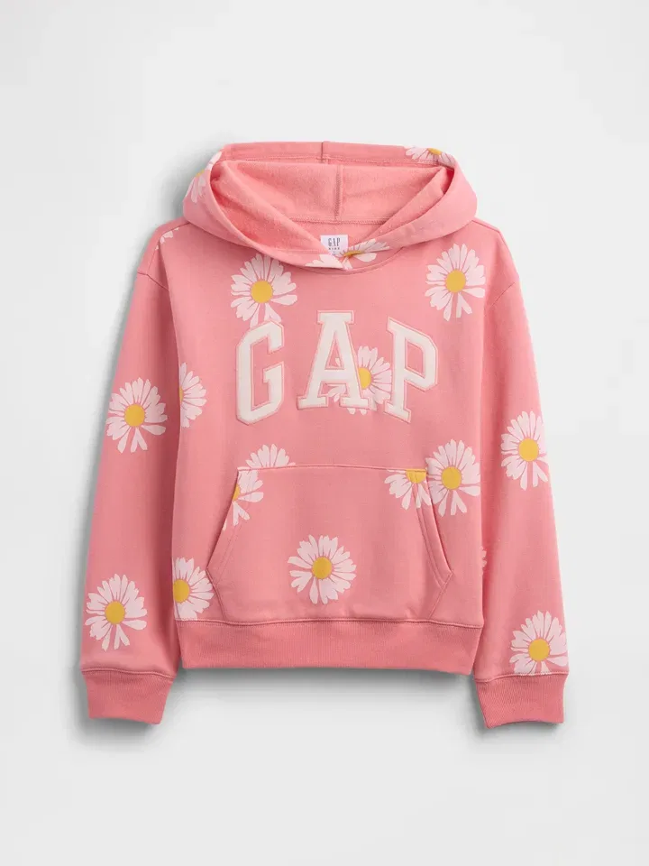 Капюшон с флоральным принтом, GAP, розовый