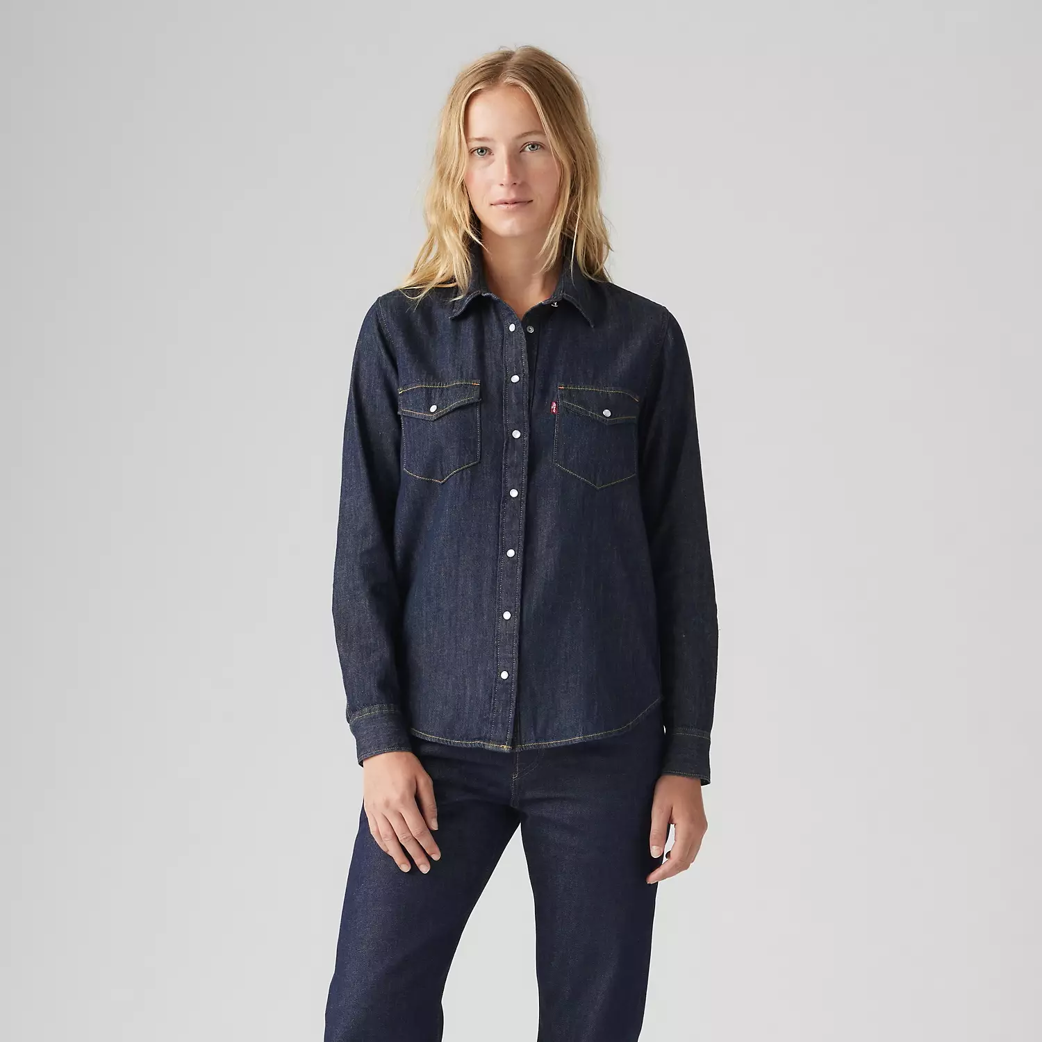 Легендарная рубашка Western Linen+Denim Levi's, цвет Today's News - Dark Wash — фото 2