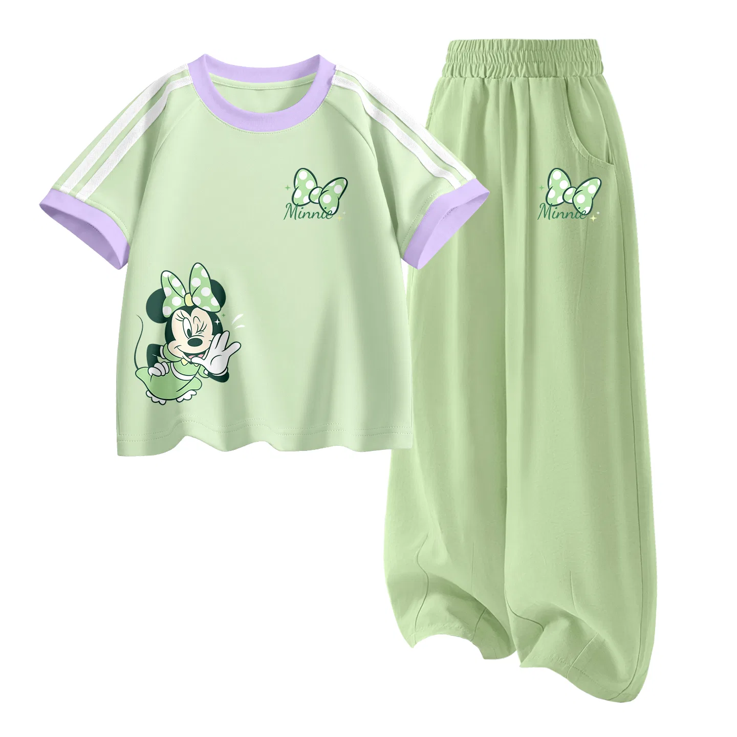 Детский спортивный костюм Casual Sportswear 2 Piece Set Disney, Dior Magic K Milk Green+Dior Magic K Vanilla Green