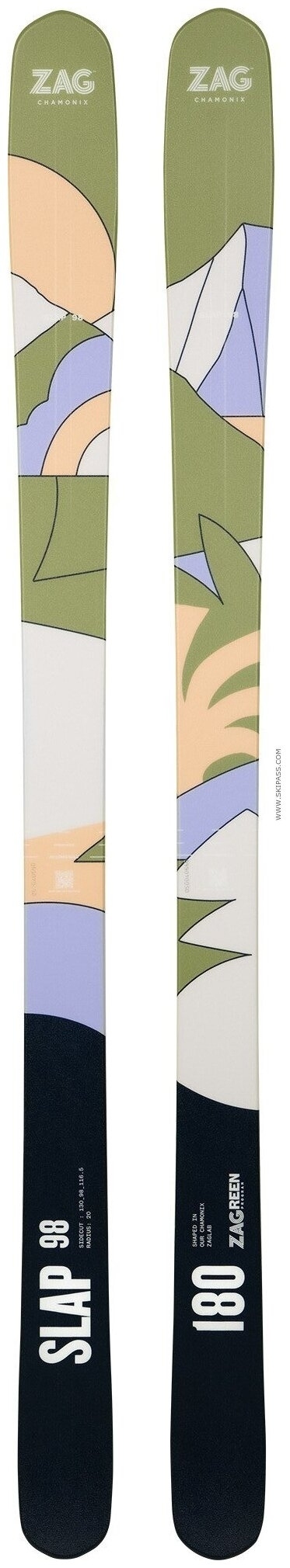 

Новые лыжи ZAG Slap 98 2026 года, длина 173 см