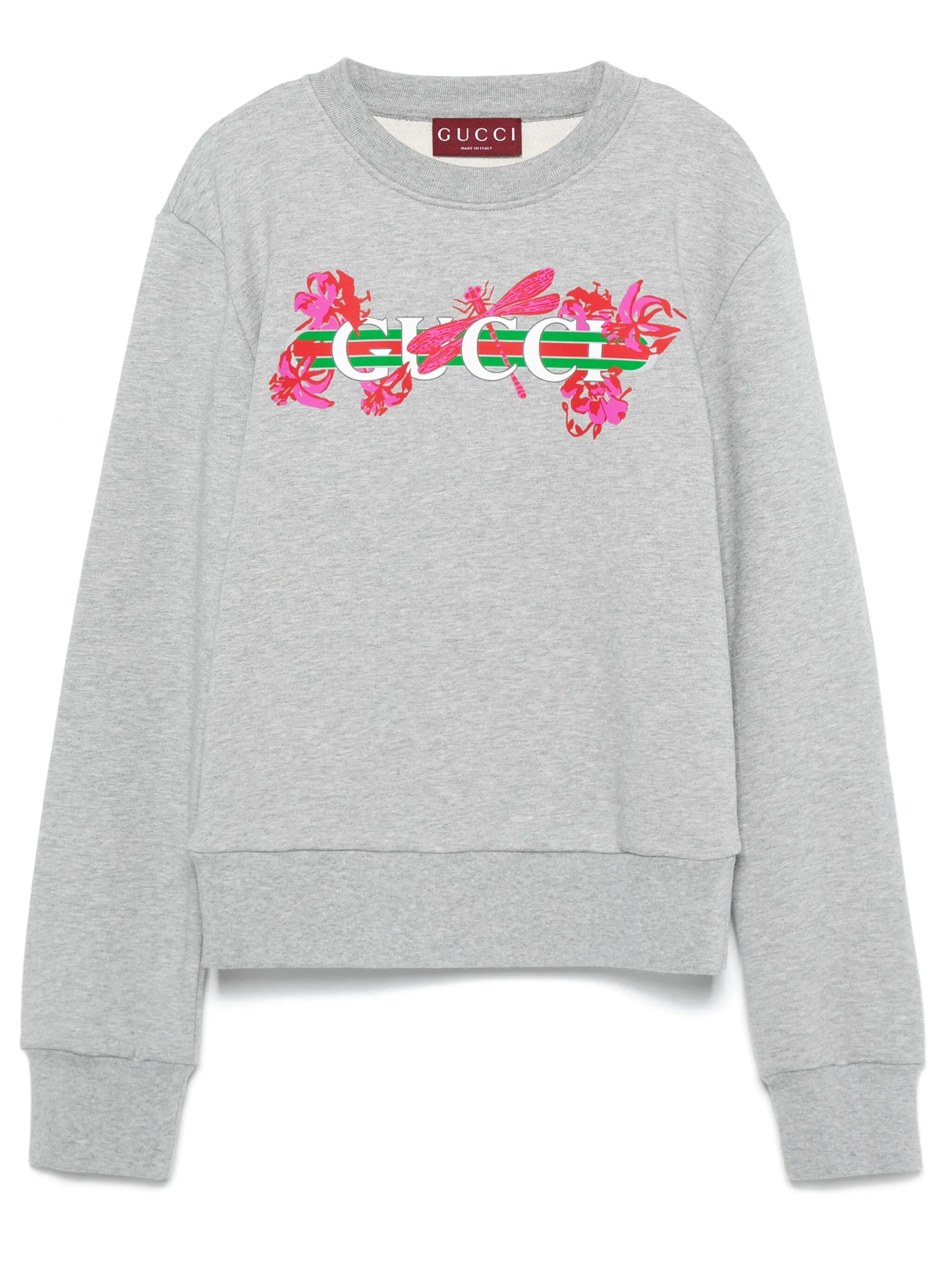 Толстовка с принтом Gucci, серый