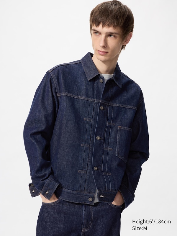 Джинсовая куртка-тракер Uniqlo, 68 blue