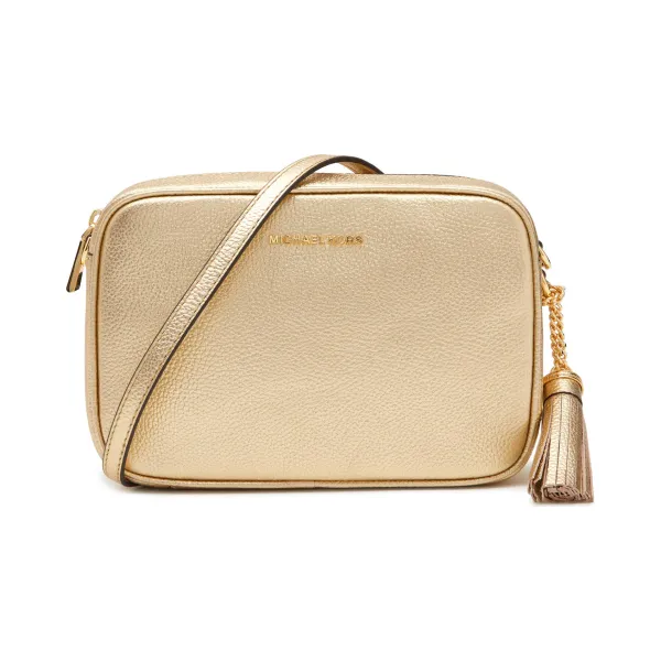 

Кожаная сумка-мессенджер Jet Set Michael Kors, золотой