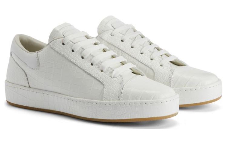 

Кроссовки GZ City Crocodile с тиснением Giuseppe Zanotti, белые