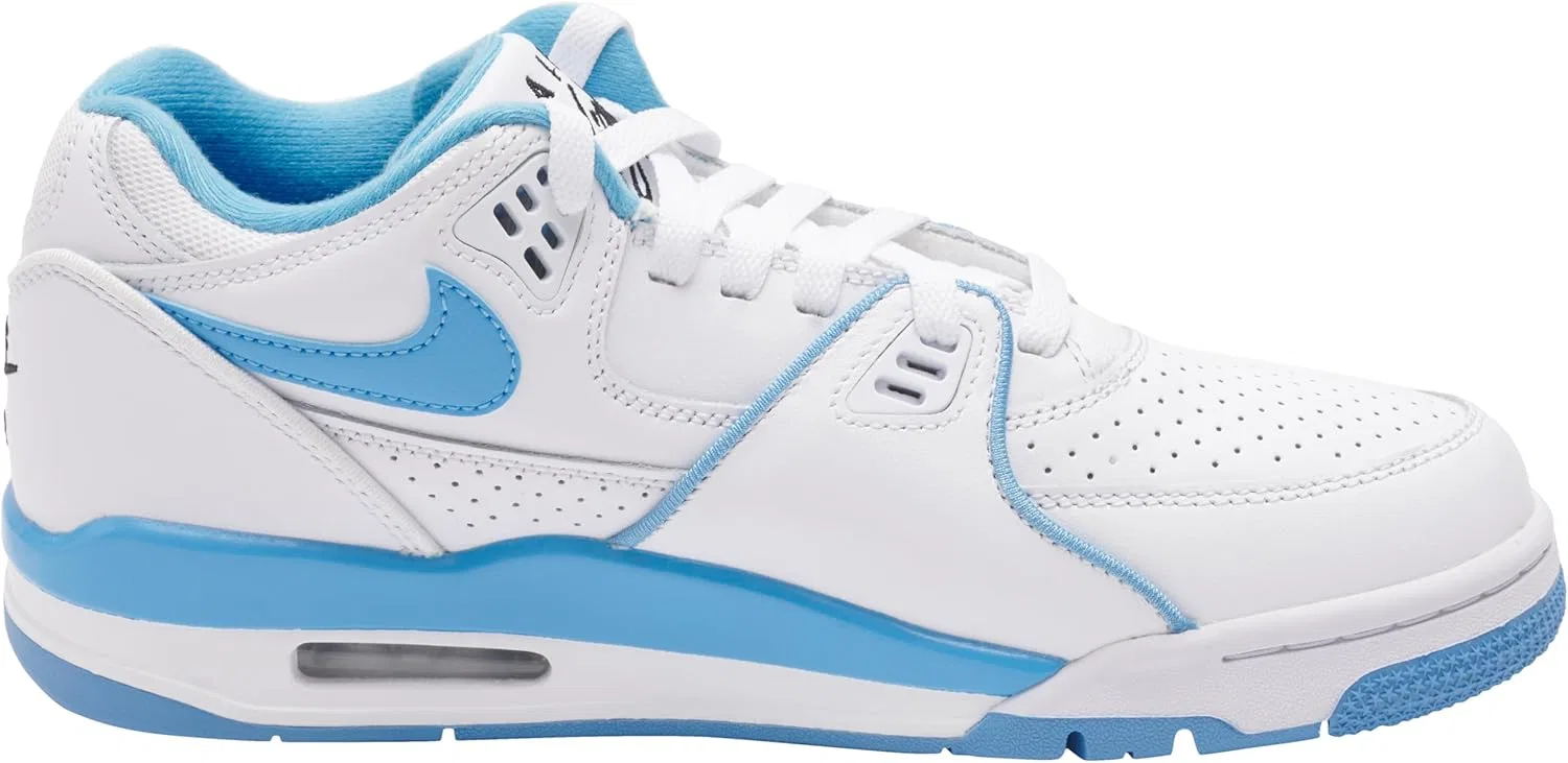 Мужские низкие кроссовки NIKE Air Flight '89, White University Blue Black — фото 4