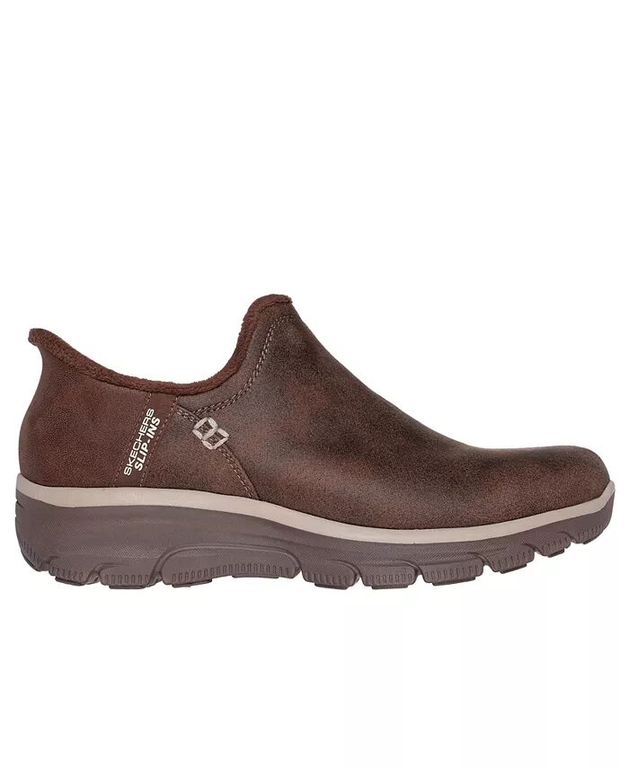 Женские ботильоны Skechers низкие, коричневый — фото 3
