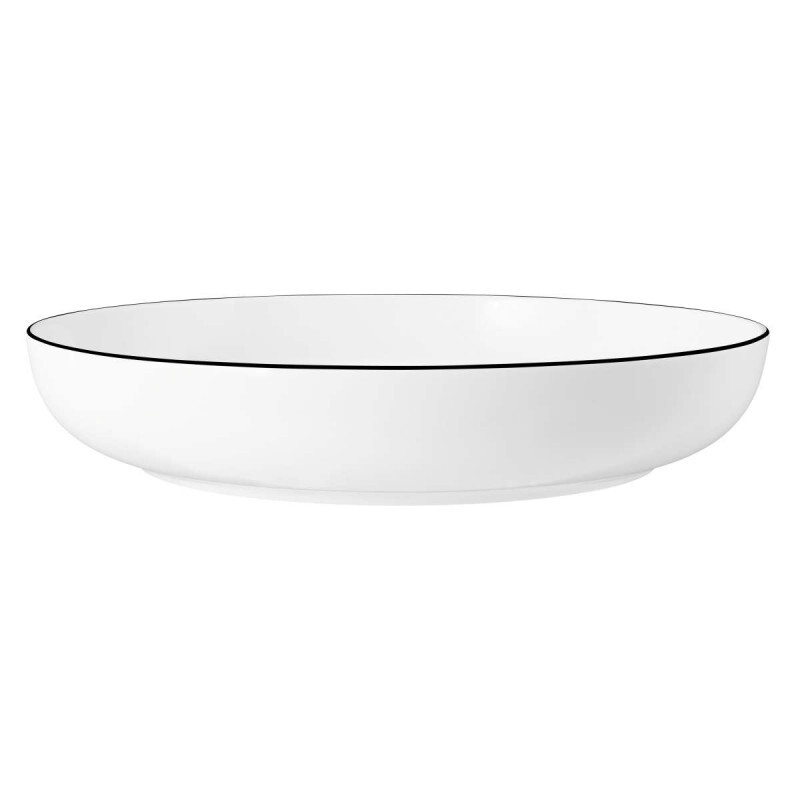 

Миска для еды Modern Life Black Line 28 см Seltmann Weiden, белый черный