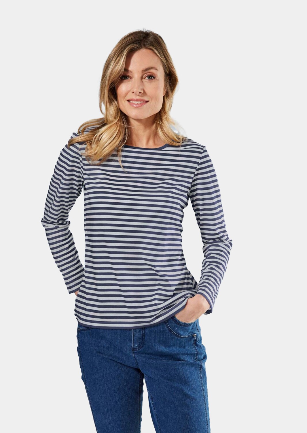 

Рубашка GOLDNER Ringelshirt, цвет marine/cremeweiß/geringelt