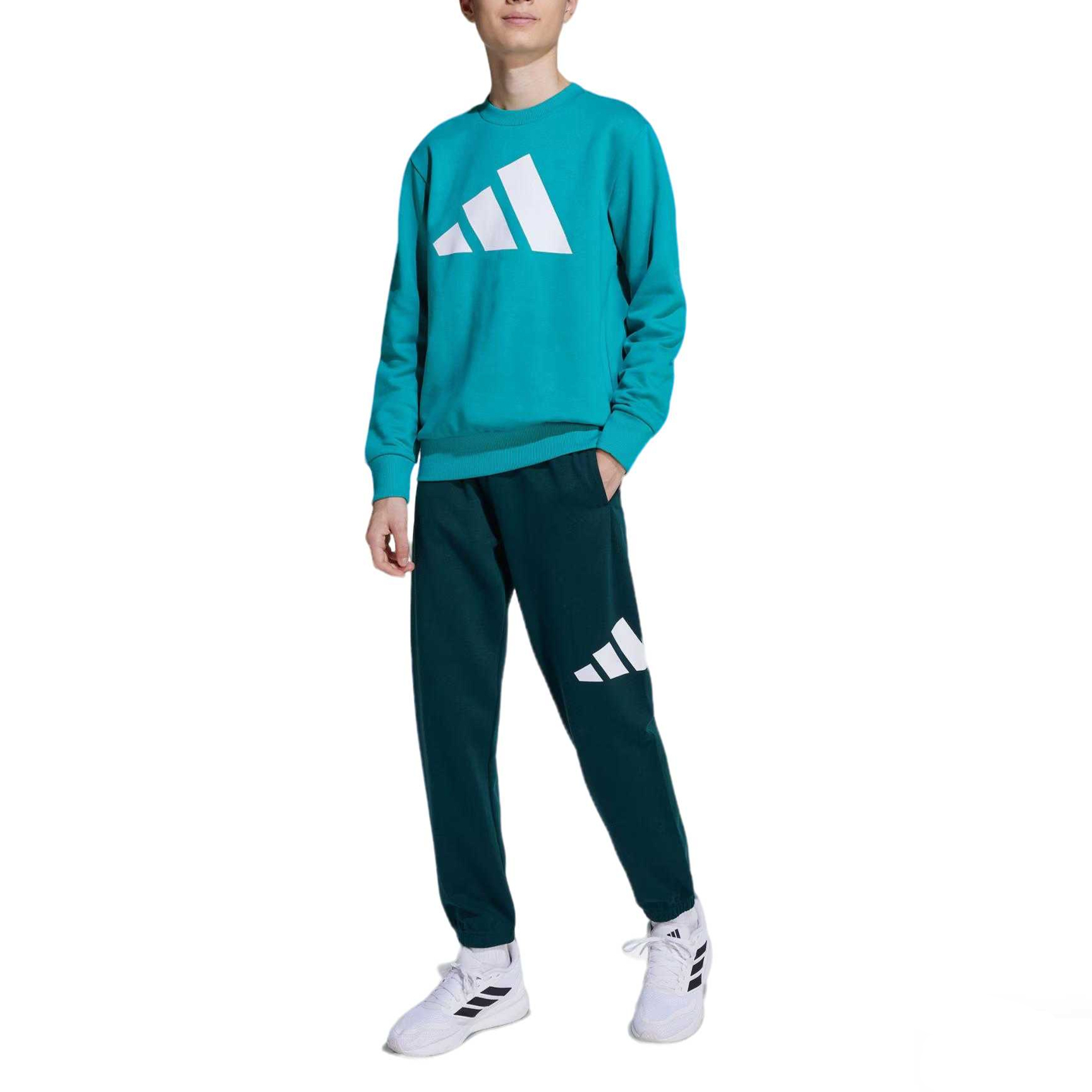 Детский спортивный комплект Casual Sportswear 2 Piece Set Adidas, зеленый/белый — фото 3