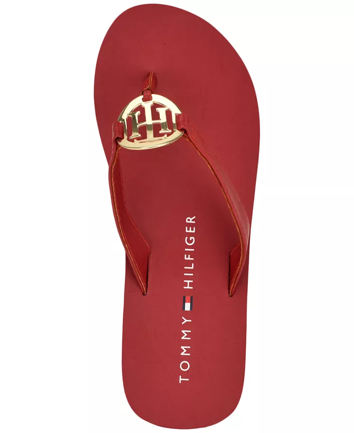 Женские шлепанцы Crelina Logo Flip Flop Tommy Hilfiger, красный — фото 4