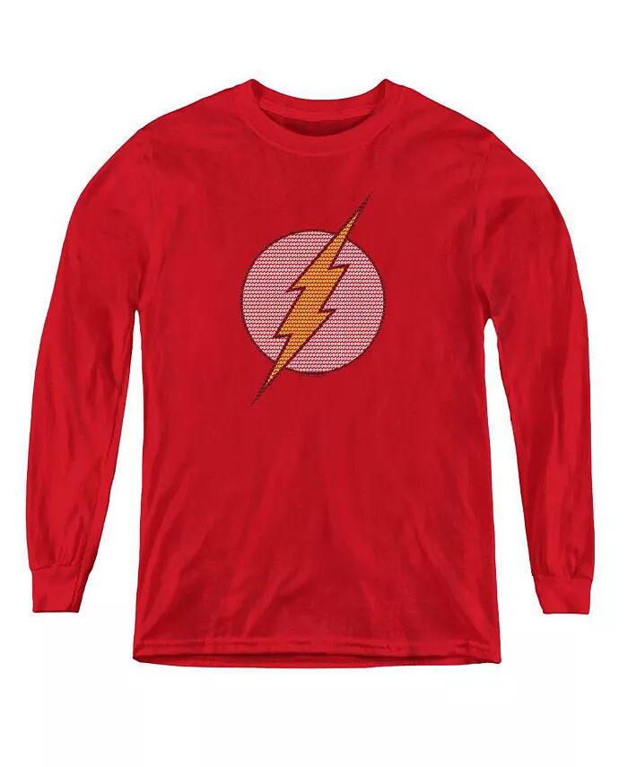

Свитшот с длинным рукавом с логотипами DC Comics для мальчиков Flash, красный