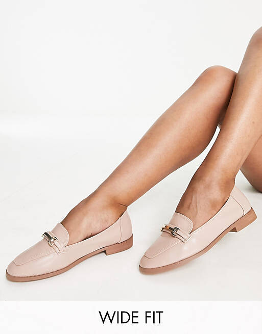 Розовые лоферы на плоской подошве с окантовкой ASOS DESIGN Wide Fit Verity — фото 2