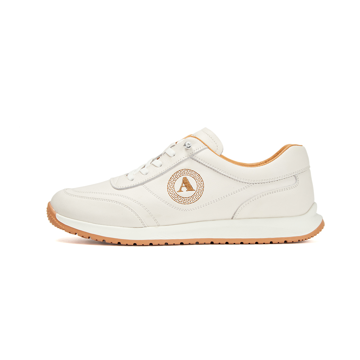 

AQUASCUTUM Мужские повседневные кеды низкие экрю/синий/абрикосовый — белый абрикос, цвет White Apricot