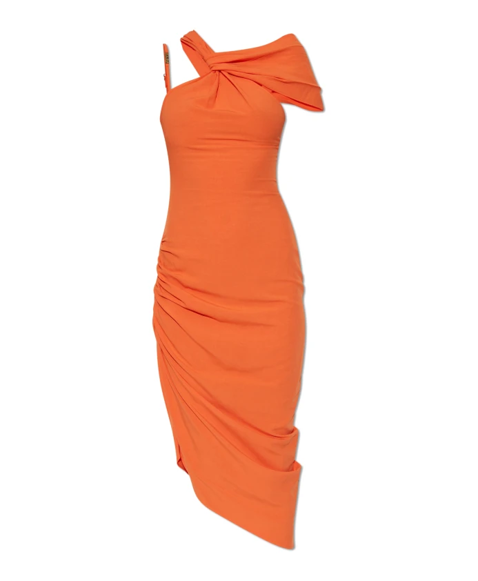 

Платье с боковой драпировкой Versace Jeans Couture, оранжевый