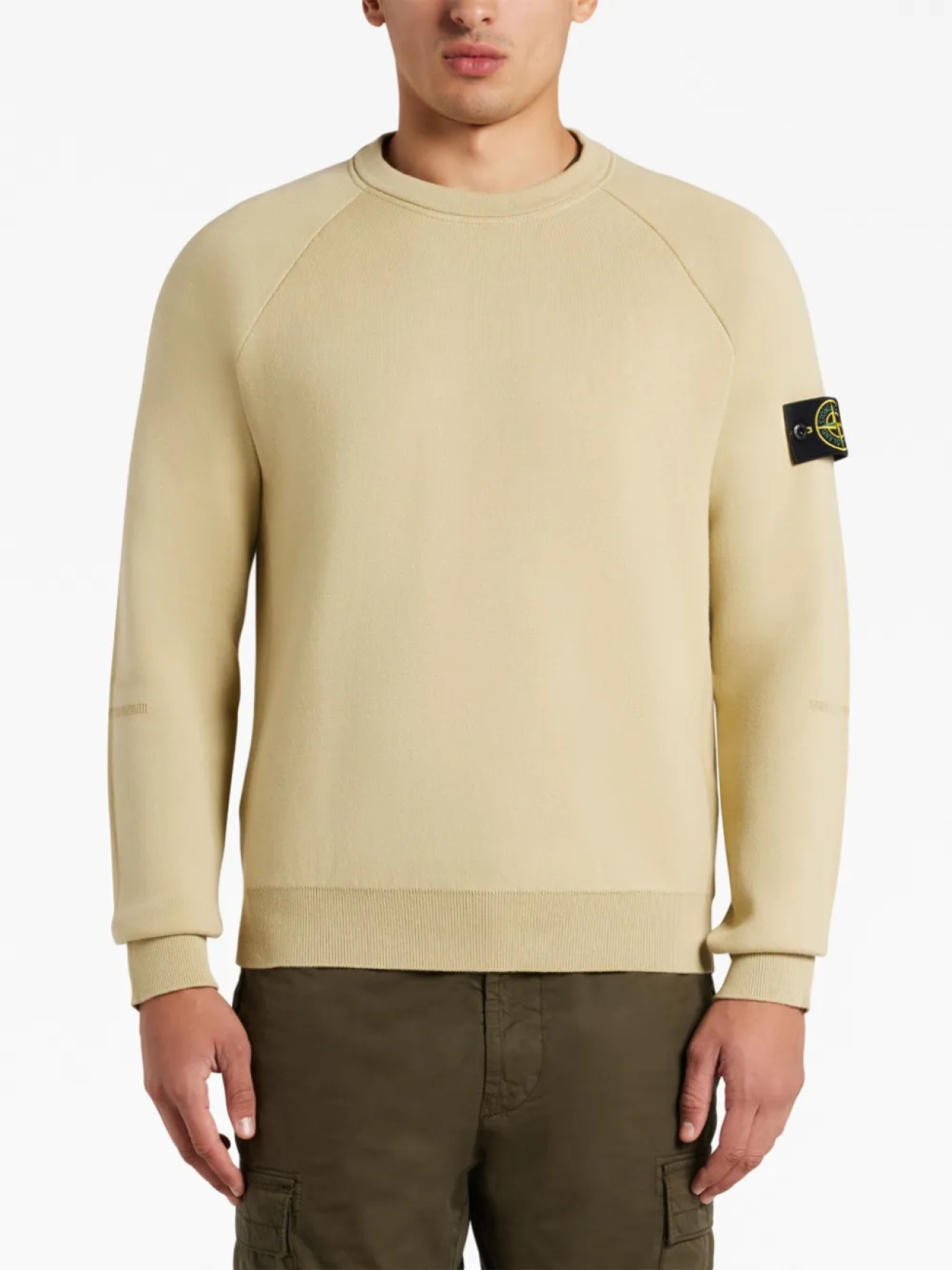 Stone Island толстовка с нашивкой-логотипом Compass, нейтральный — фото 3