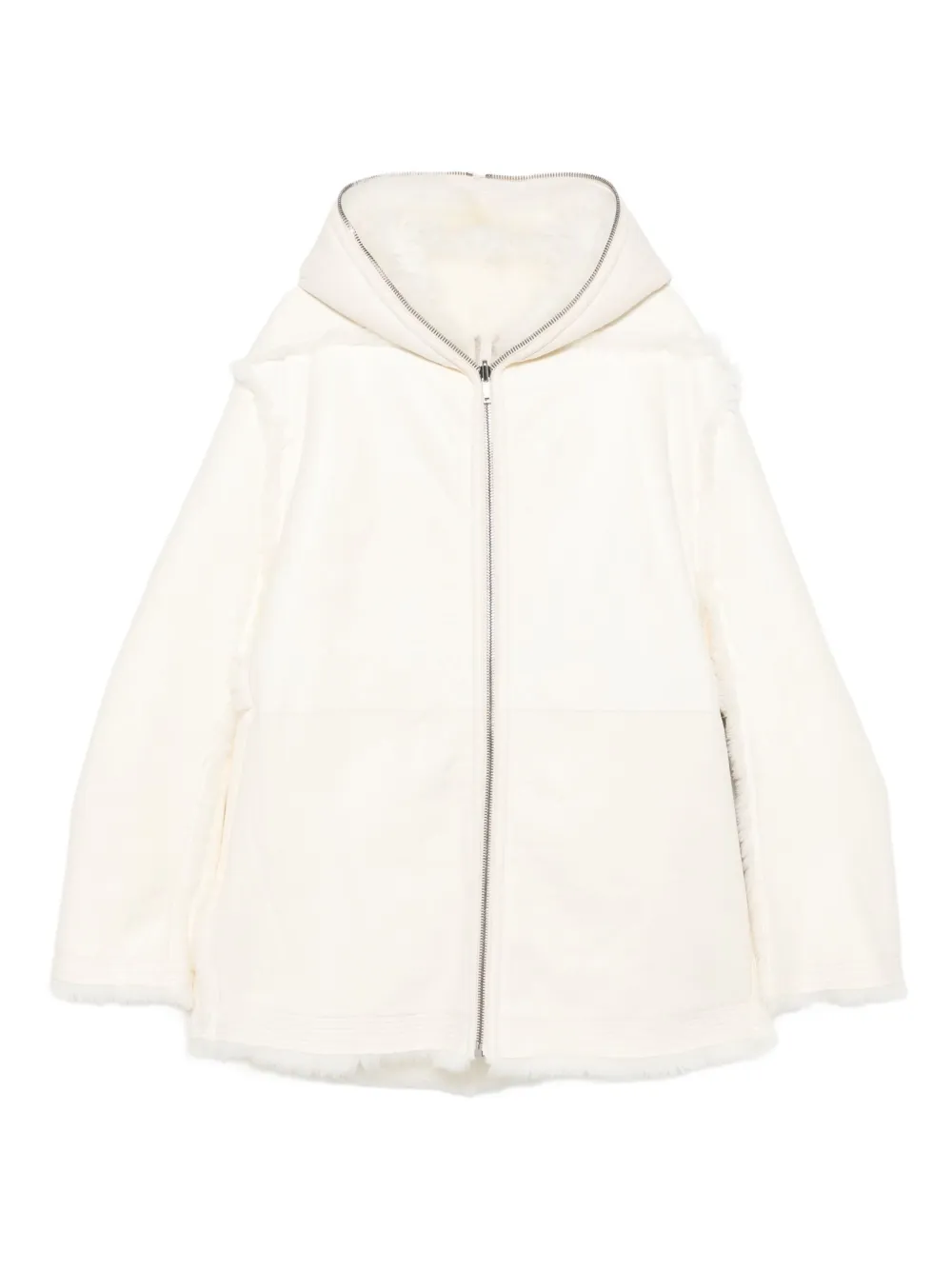 

Дубленка из овчины с капюшоном Rick Owens, нейтральный