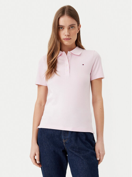 

Рубашка поло облегающего кроя 1985 WW0WW43225 Tommy Hilfiger, розовый