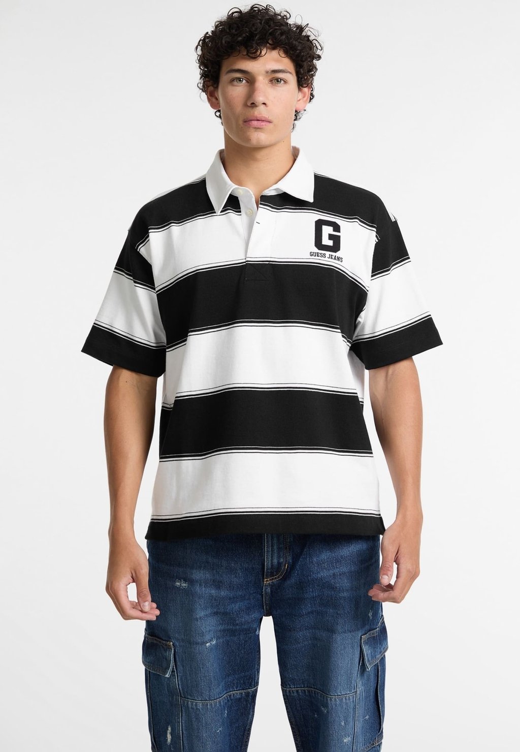 

Рубашка поло Guess Jeans, черный