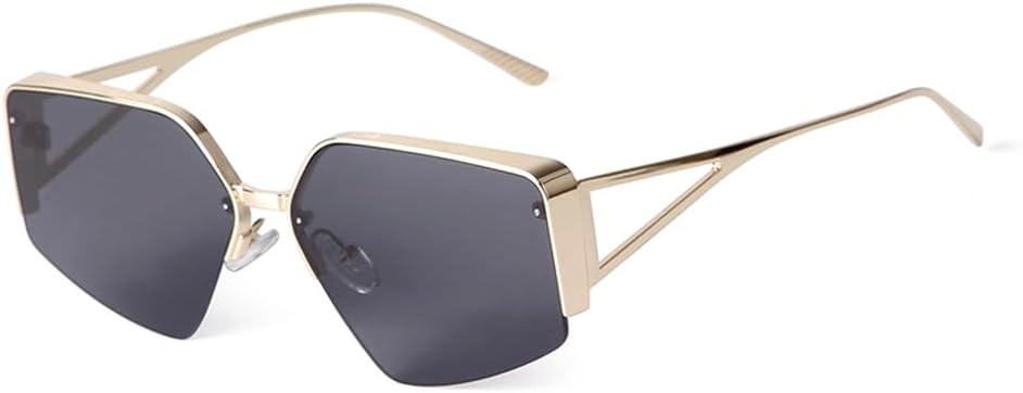 

Солнцезащитные очки в стиле ретро с металлической оправой и многоугольными линзами, прямоугольной формы, для мужчин и женщин, для вождения, с градиентными серыми линзами HVTVTLA, C2