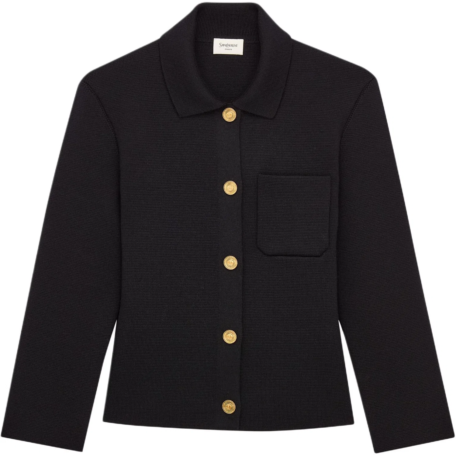 Свитер с поло-воротником Saint Laurent Black