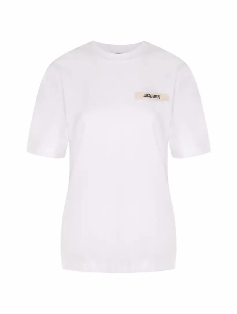 

Хлопковая футболка с логотипом Jacquemus, белый