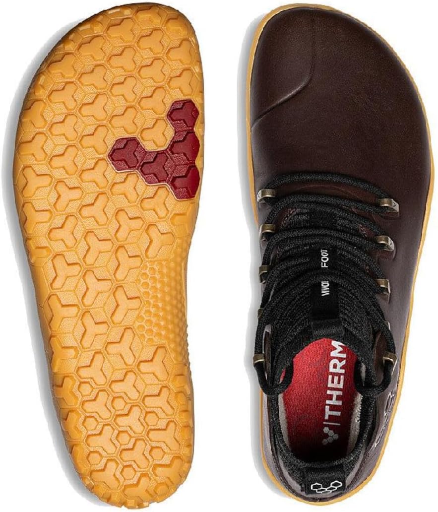 Мужские кожаные и шерстяные походные кроссовки Vivobarefoot Magna Leather FG с подошвой для бега, Bracken — фото 4